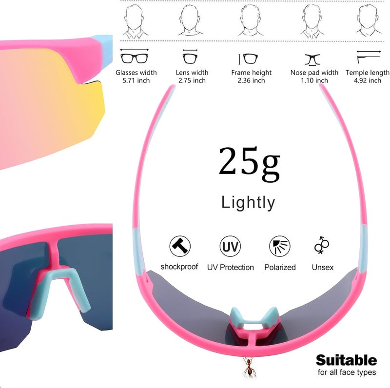 BangLong Polarized Sports Sunglasses for Men Women - UV Protection Sun Glasses for Running Baseball Cycling Bike Fishing - Image 4